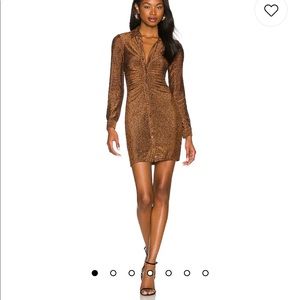 ASTR the Label Ambel Shirt Dress Copper XS